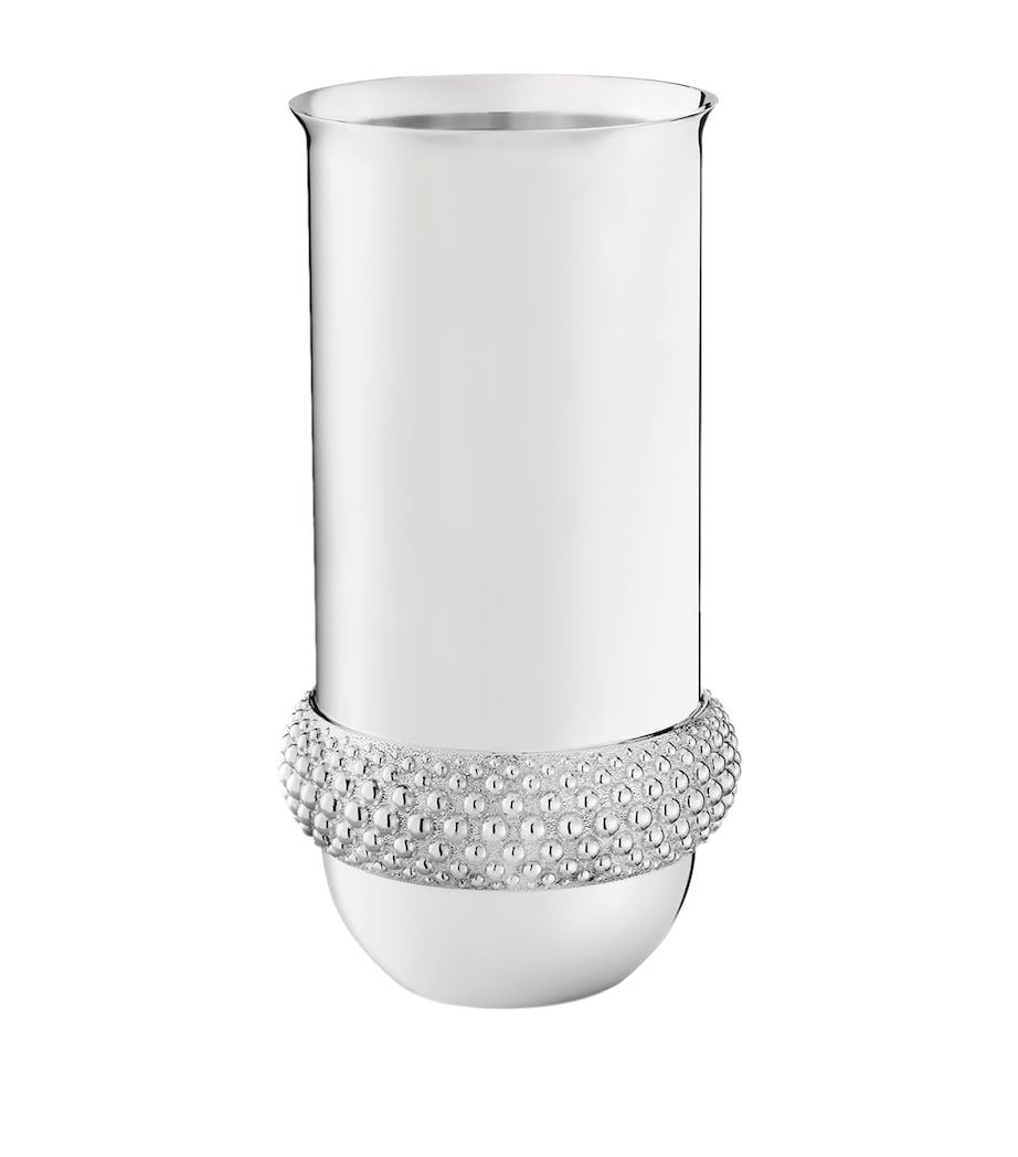 Christofle Silver-Plated Perles Vase (29cm)