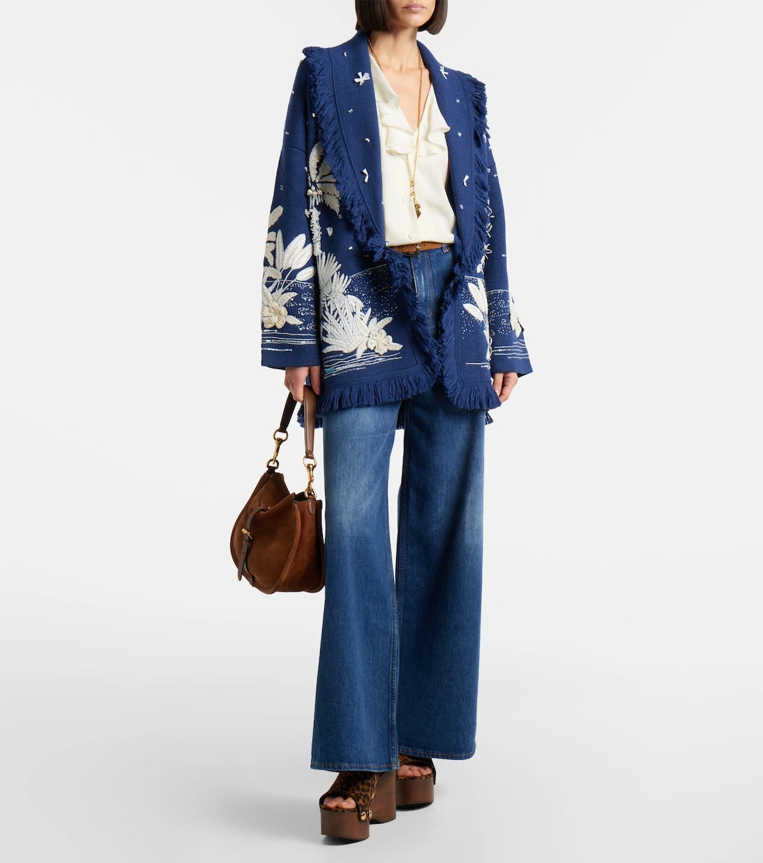 Gianvito Rossi - Ardéa leopard-print suede wedge mules