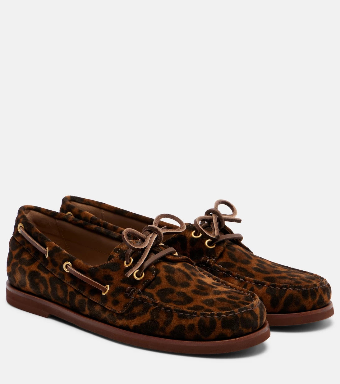 Gianvito Rossi - Vandee leopard-print suede boat shoes