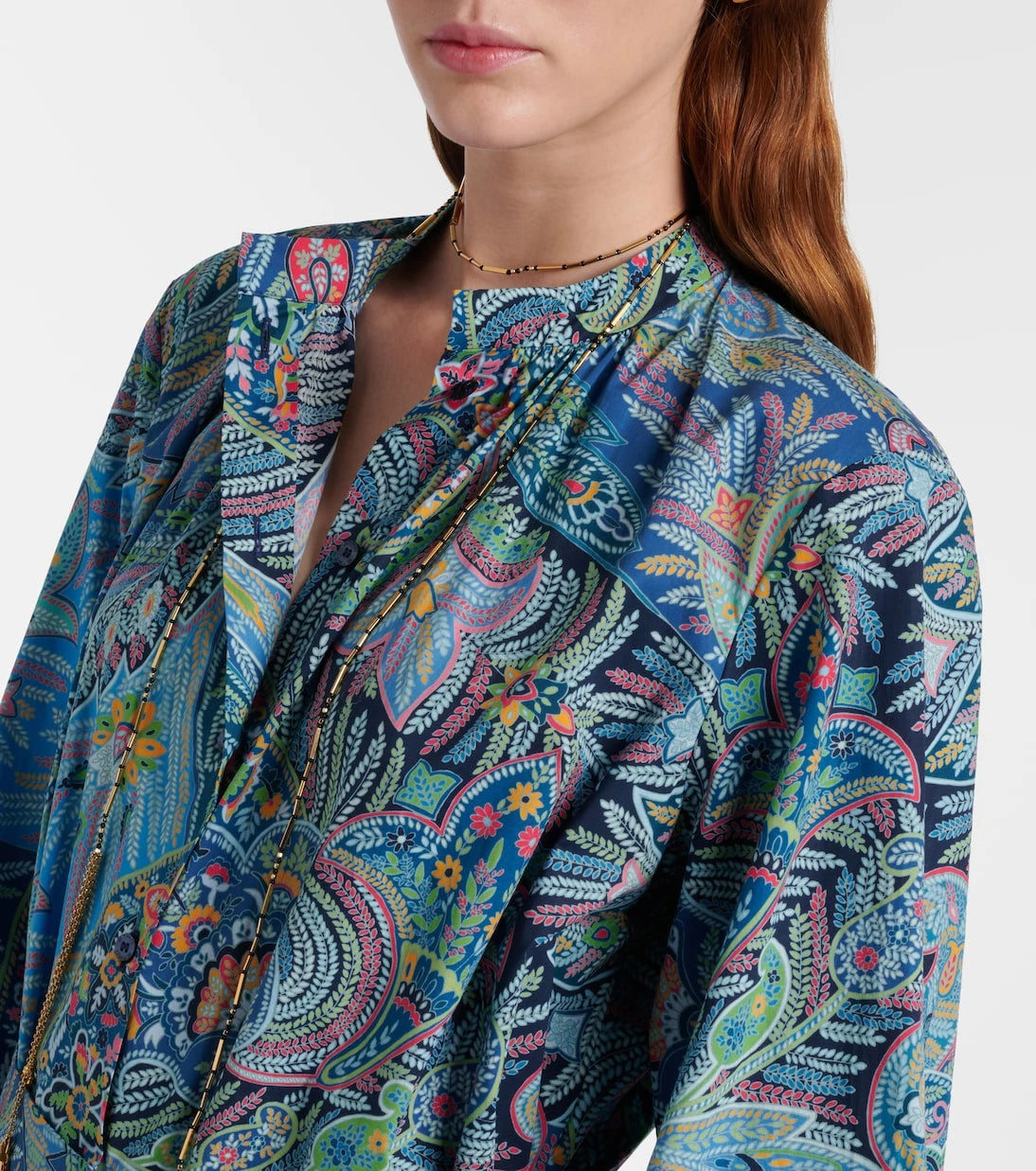 Etro - Paisley cotton-blend shirt dress