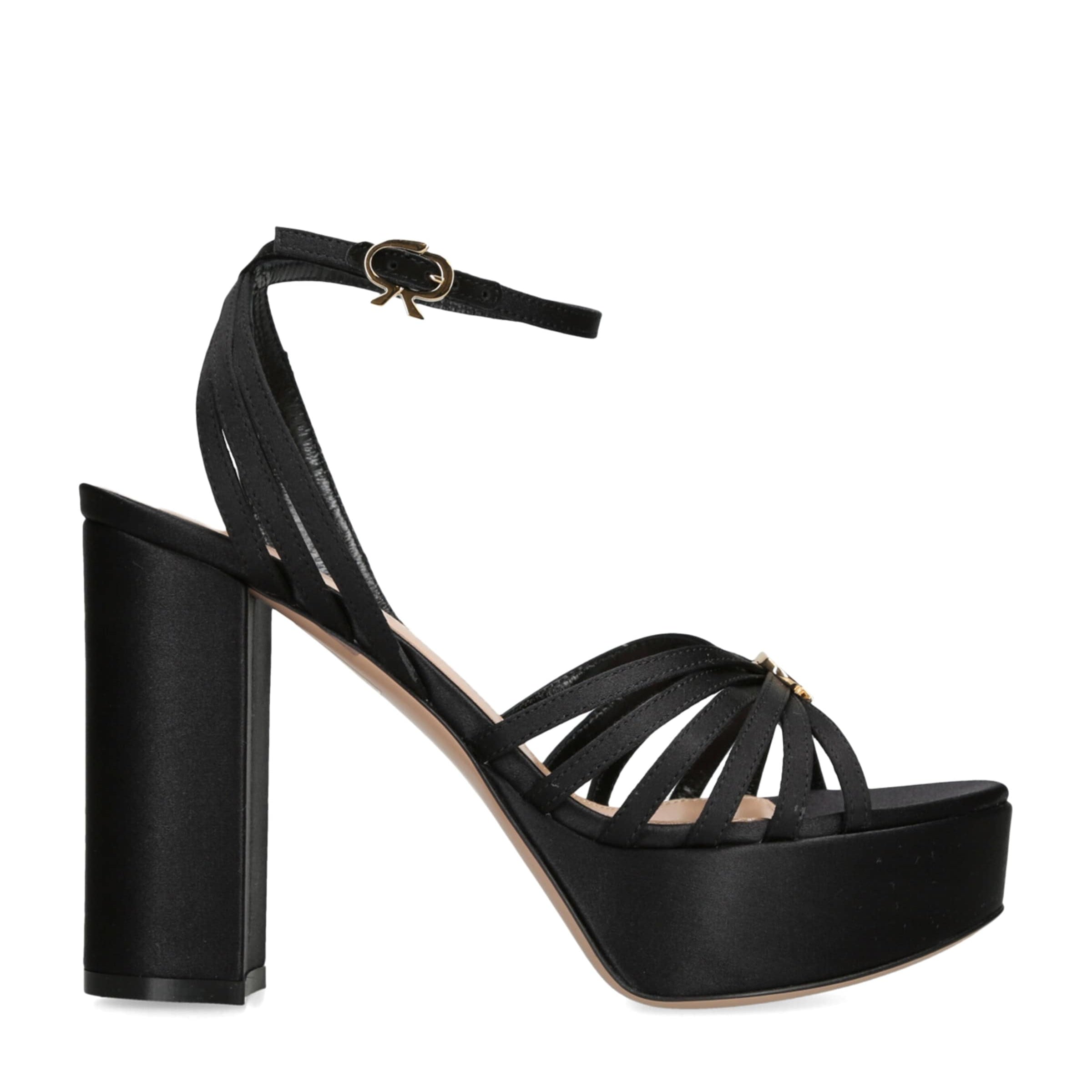 Satin Rita Platform Sandals 70