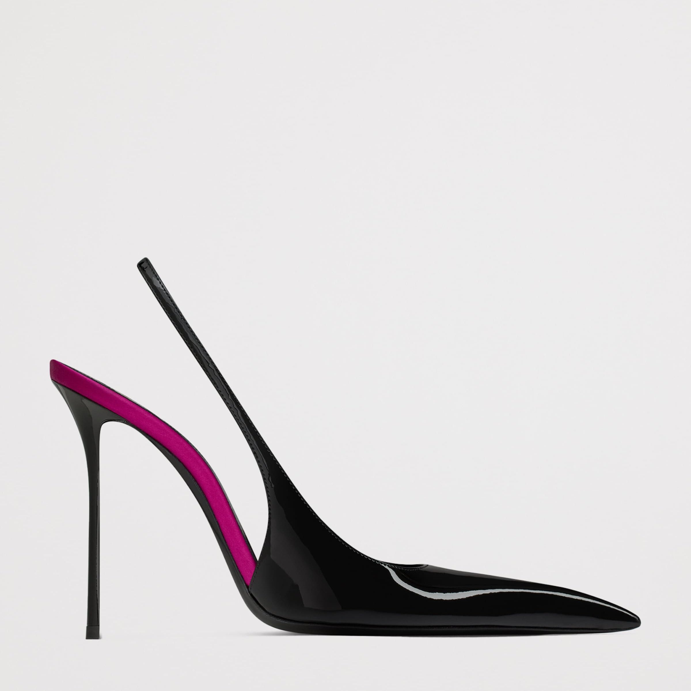 Saint Laurent Patent Leather Amalia Slingback Pumps 110