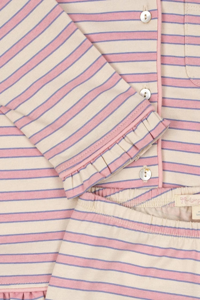 Konges Sløjd PIO FRILL SET GOTS Çocuk Pamuk Pijama Takımı