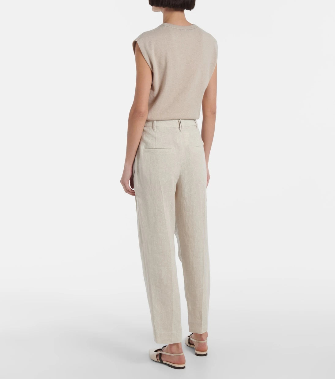 Brunello Cucinelli - Linen-blend straight pants