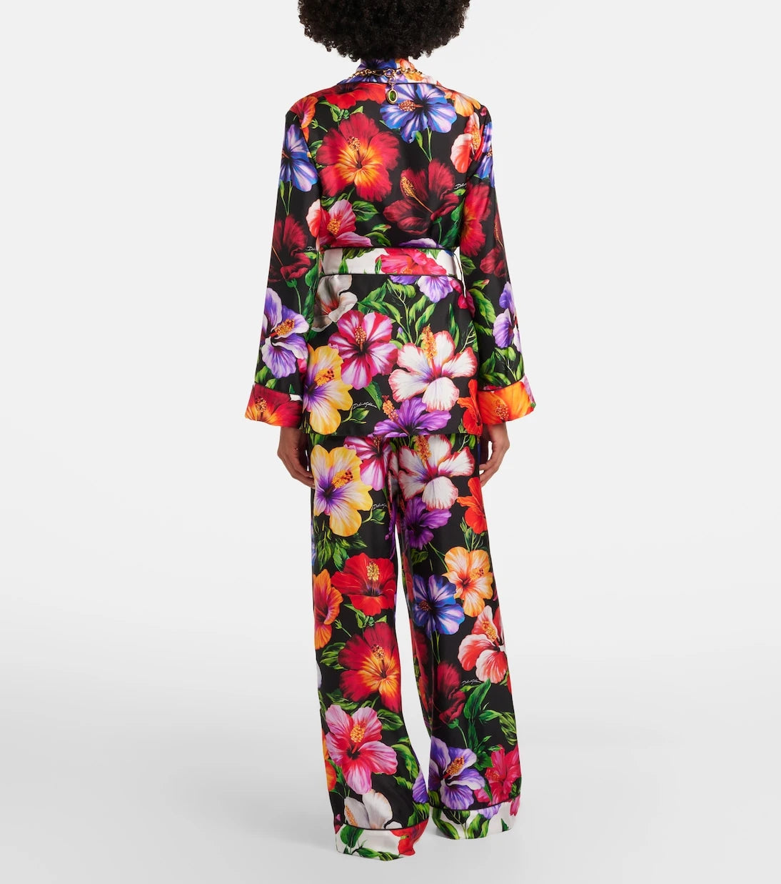 Dolce&Gabbana - Floral silk satin palazzo pants