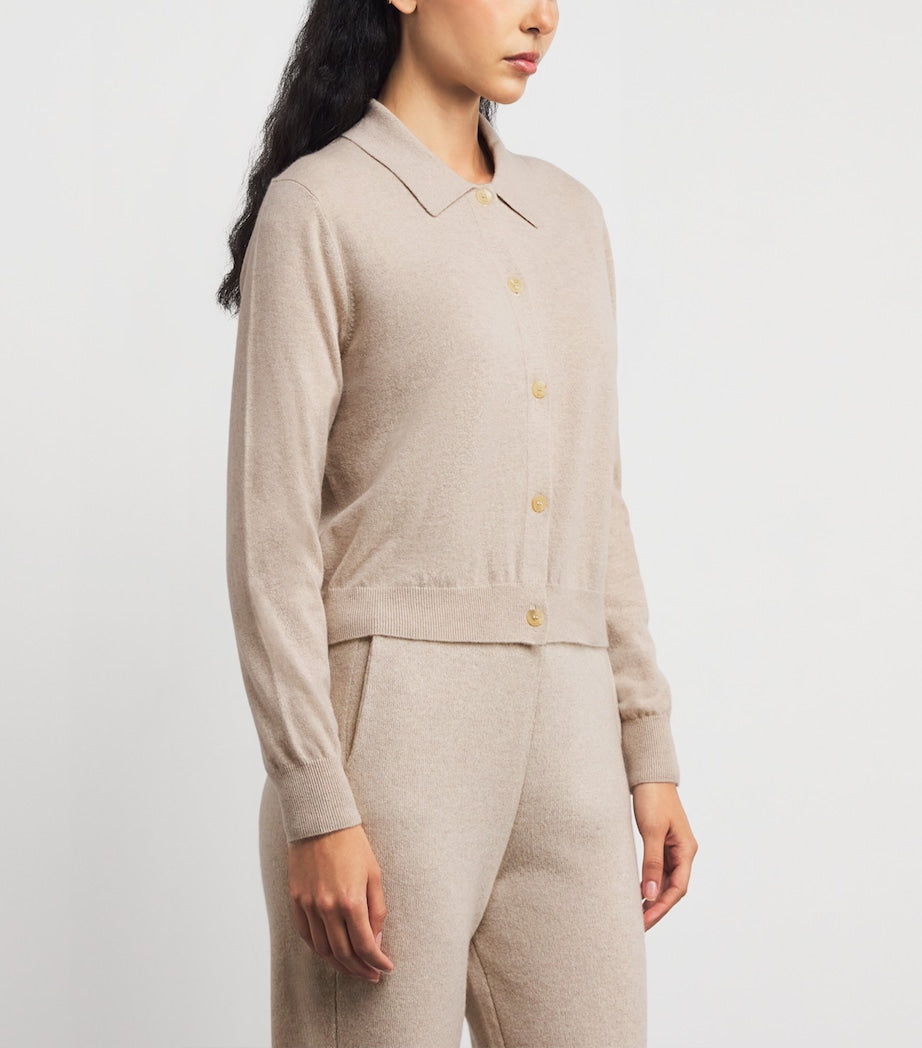 Cashmere Collared Wrexham Cardigan FEATHER