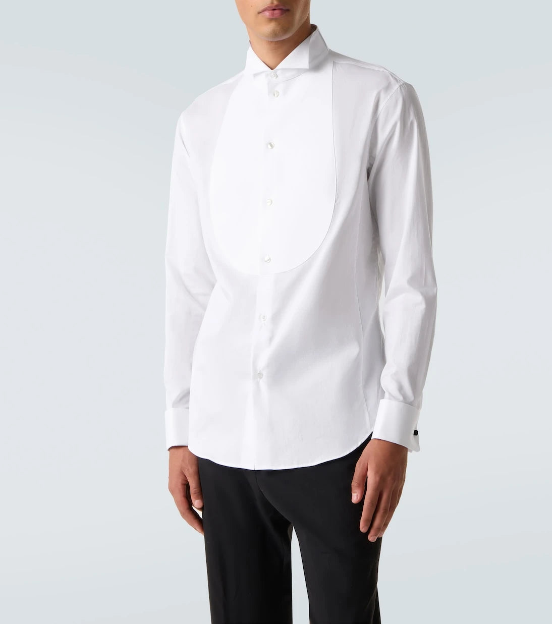 Giorgio Armani - Cotton poplin tuxedo shirt