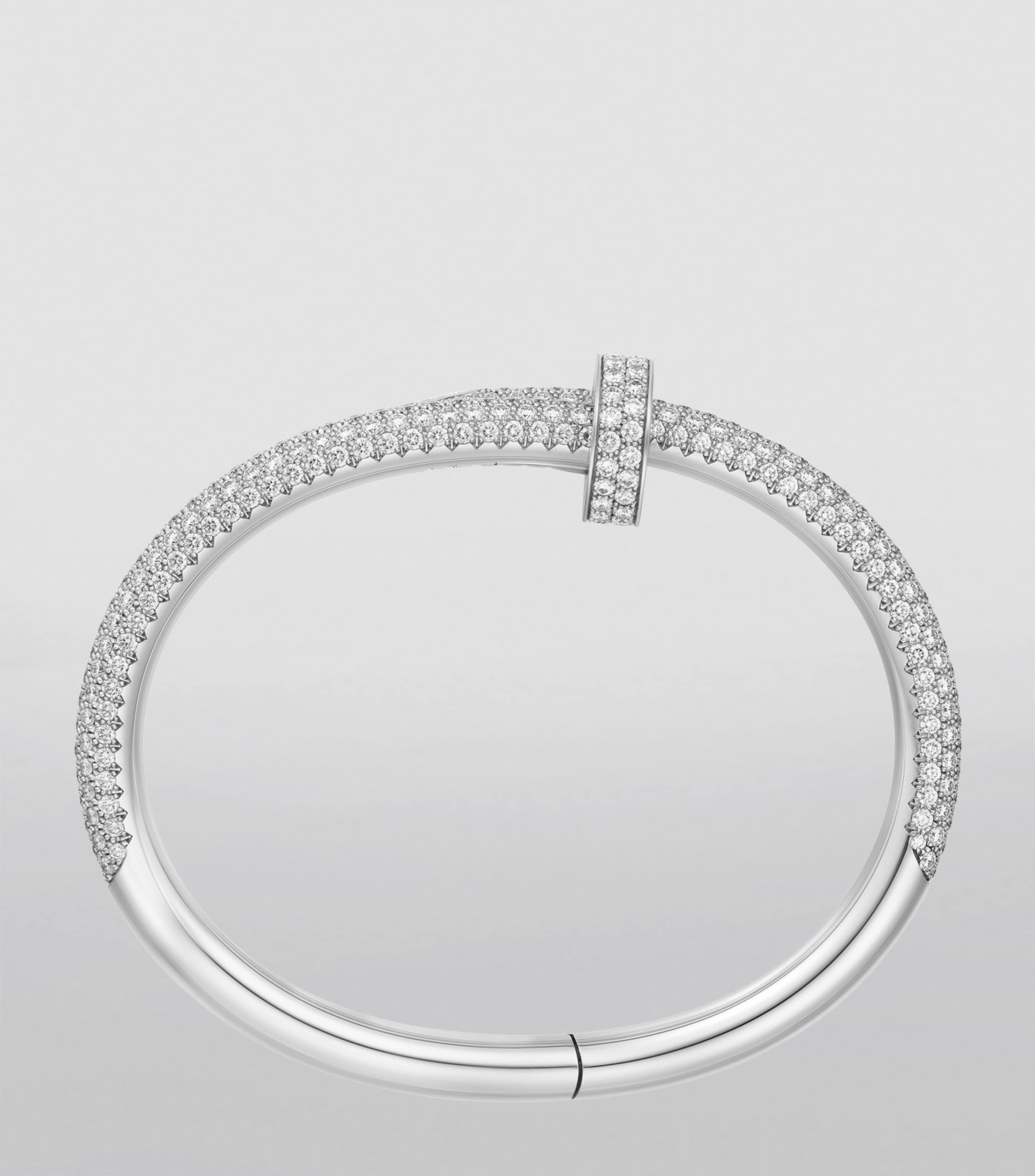 Medium White Gold and Diamond Juste Un Clou Bracelet