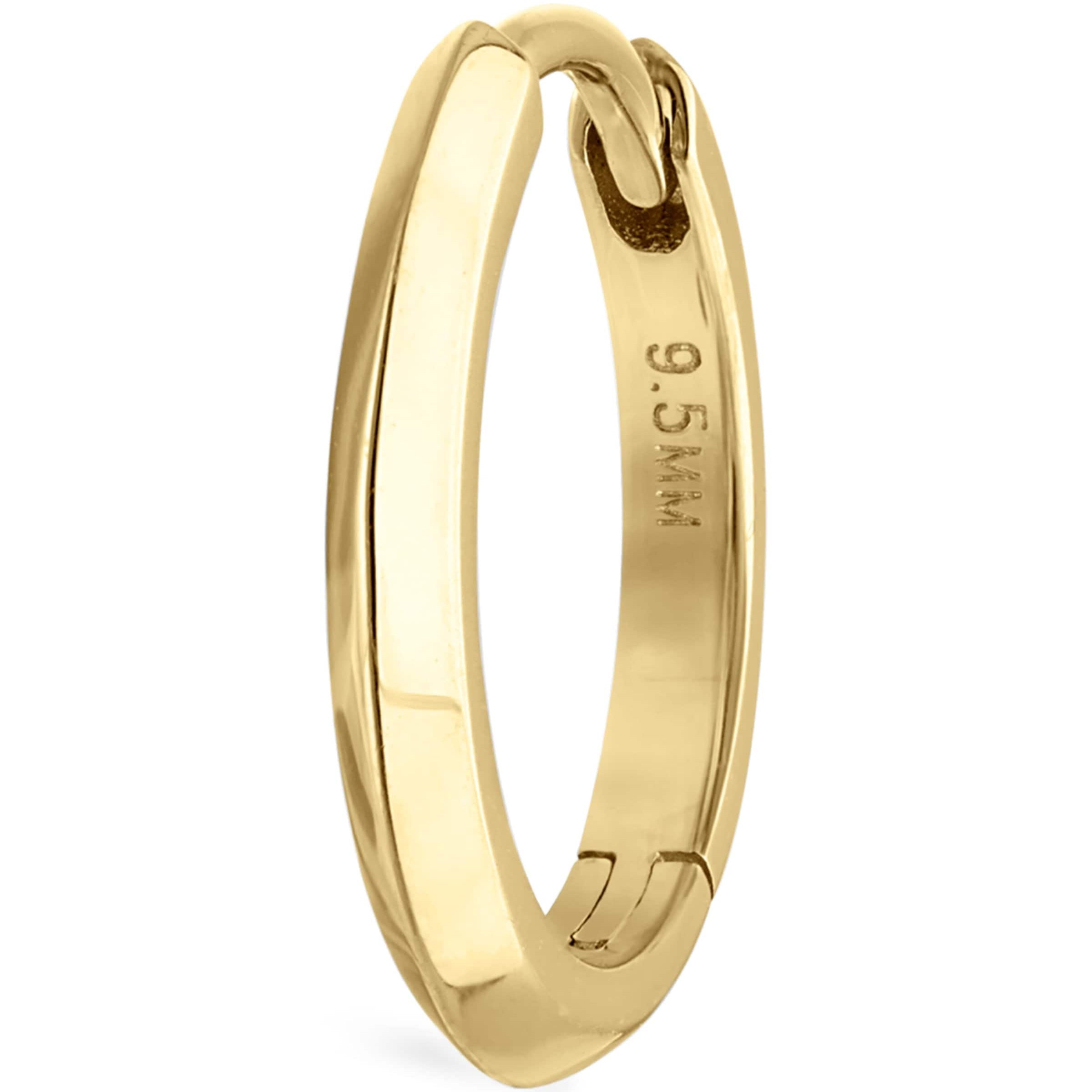 Maria Tash Faceted Metal Vertex Single Hoop Earring (9.5mm)