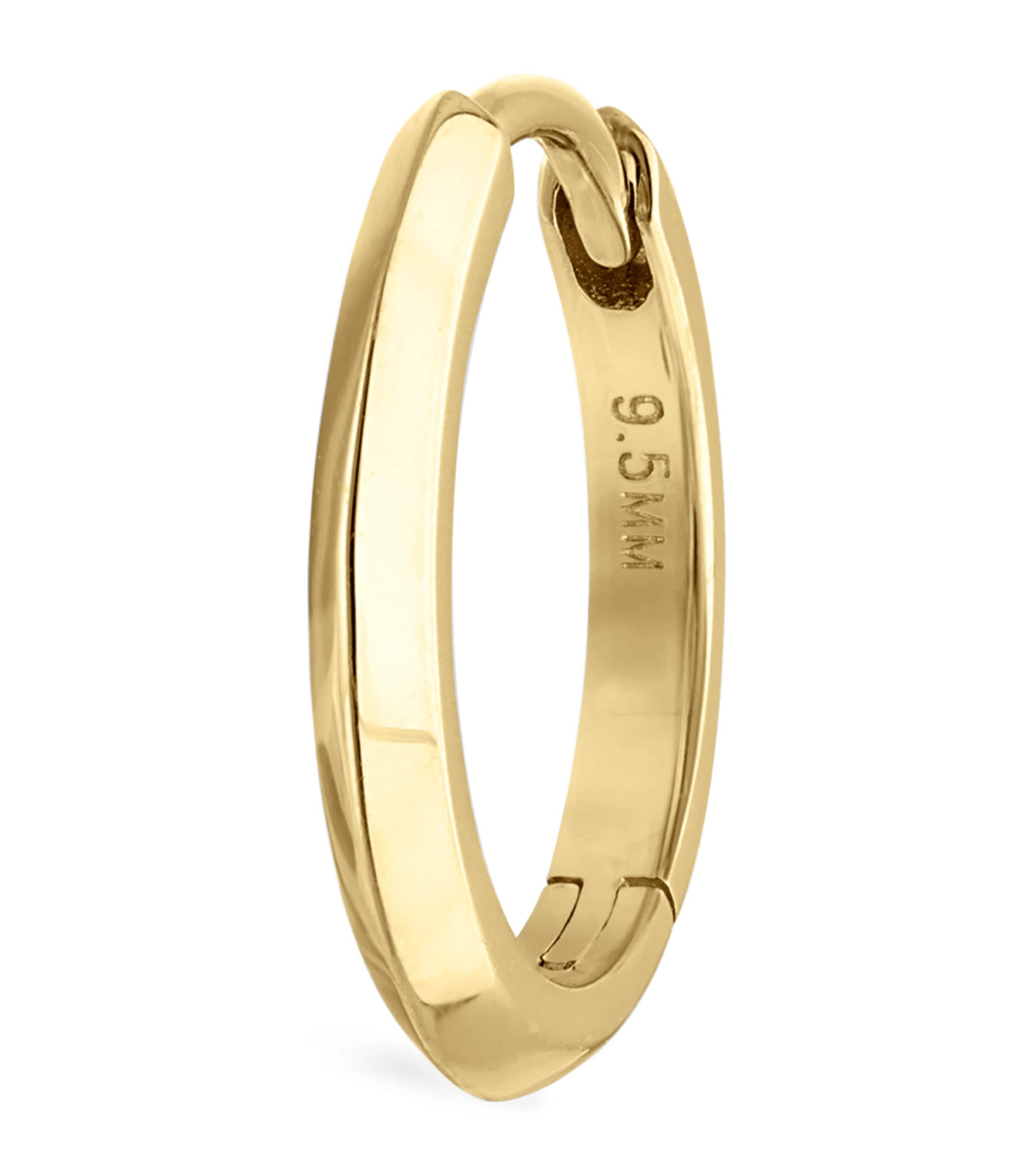 Maria Tash Faceted Metal Vertex Single Hoop Earring (9.5mm)