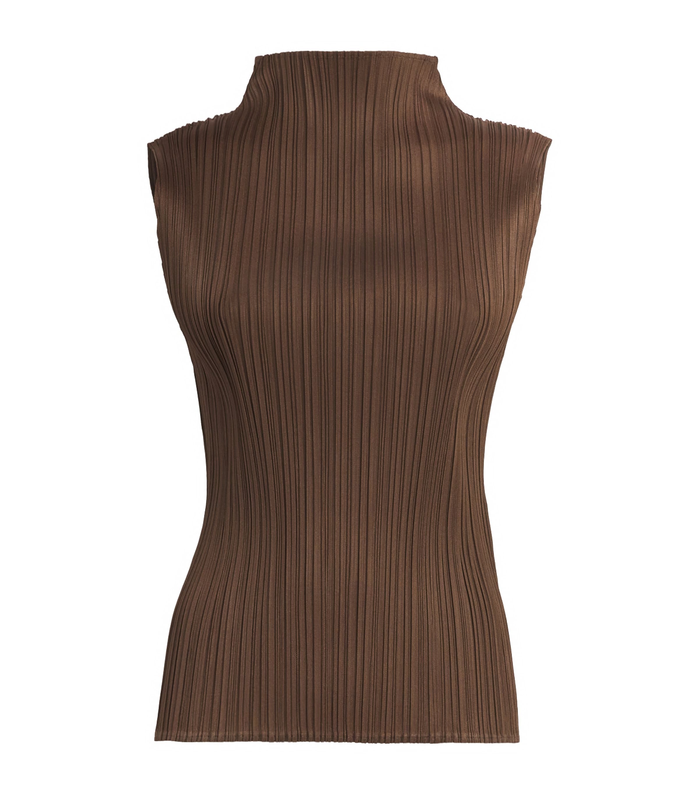 Pleats Please Issey Miyake Brown New Colorful Basics Tank Top