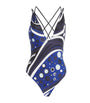Blue Fontane Print Swimsuit