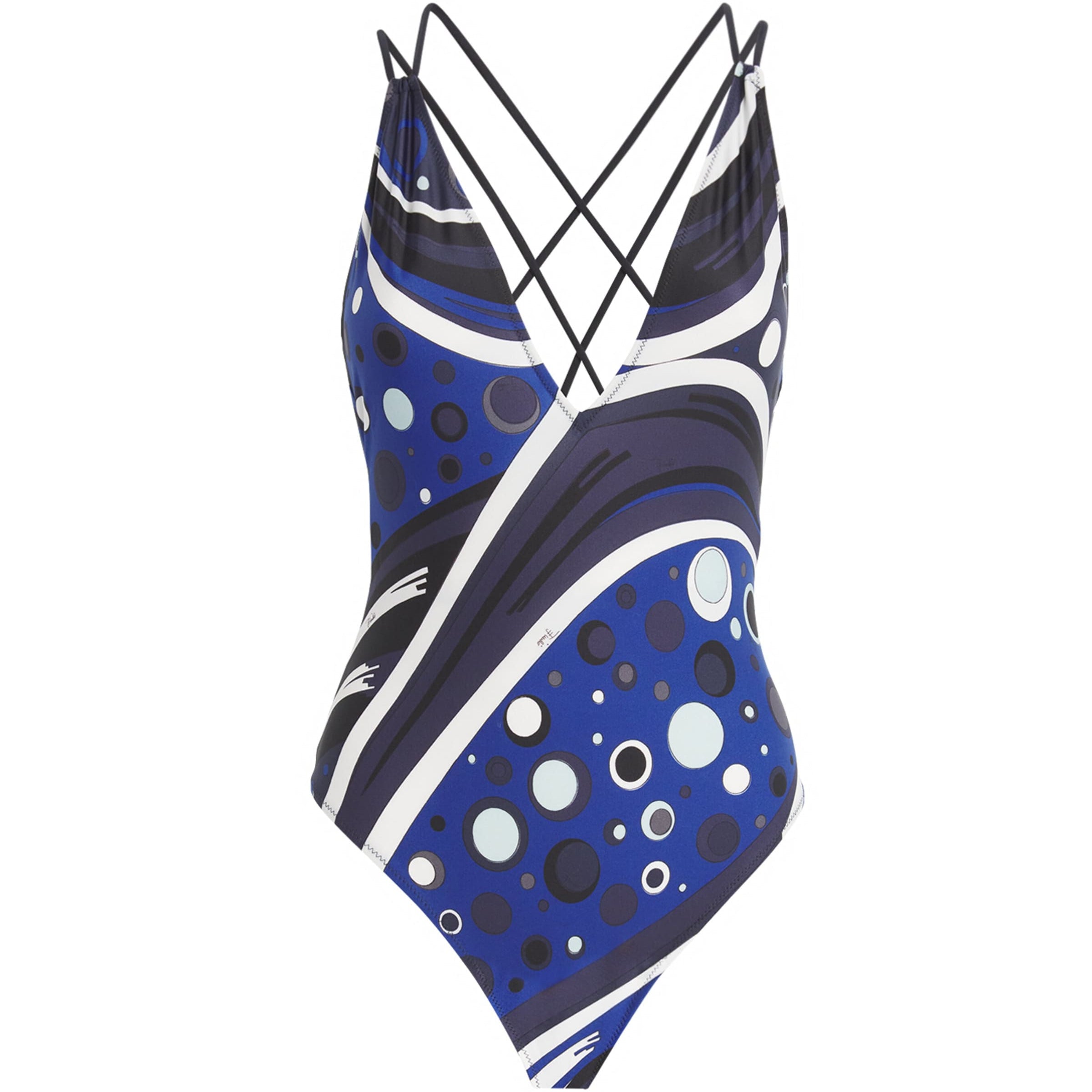 Blue Fontane Print Swimsuit