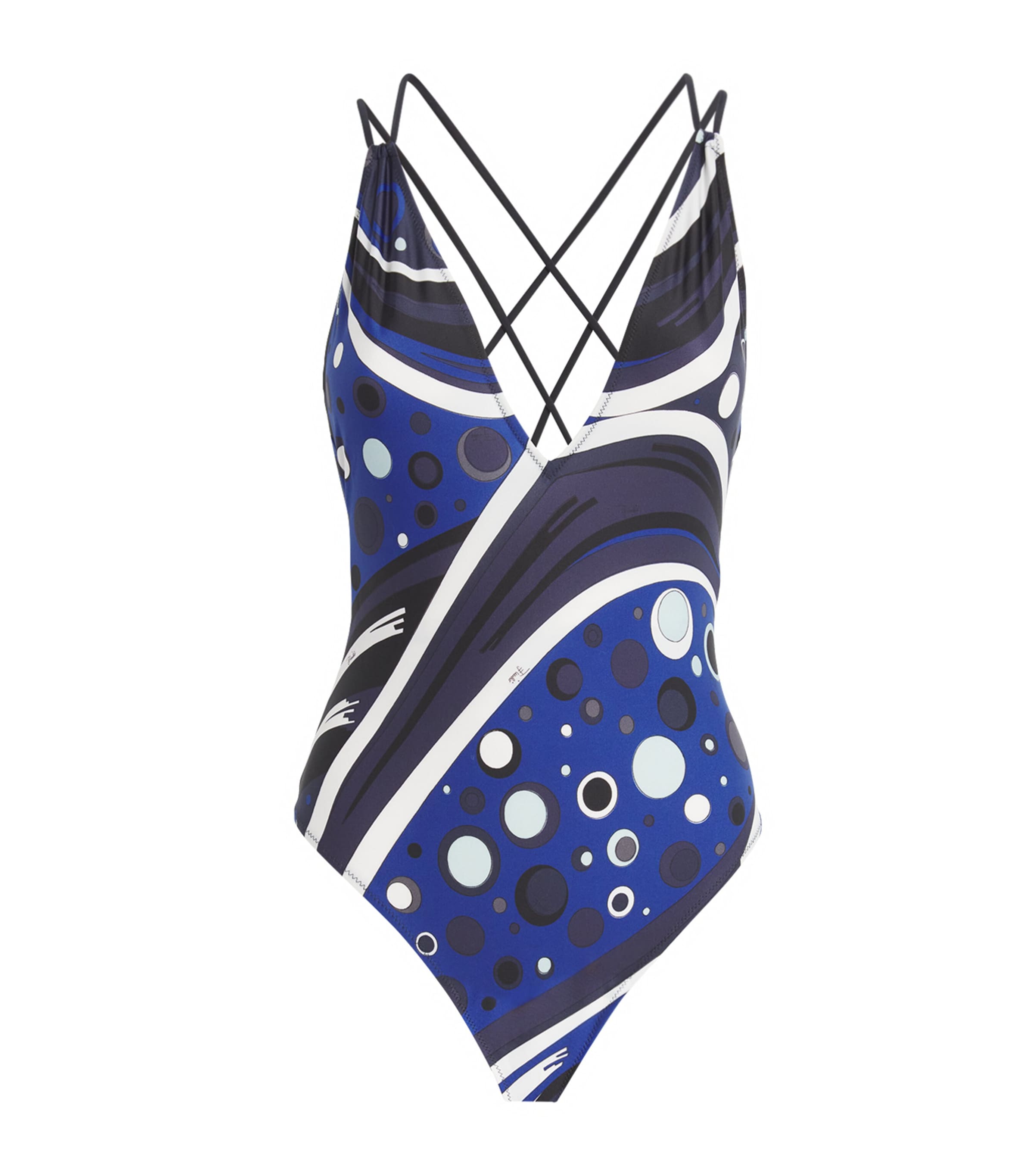Blue Fontane Print Swimsuit