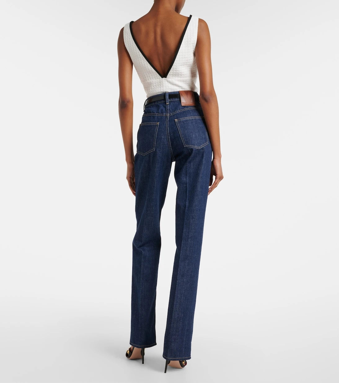 Valentino - High-rise flared jeans