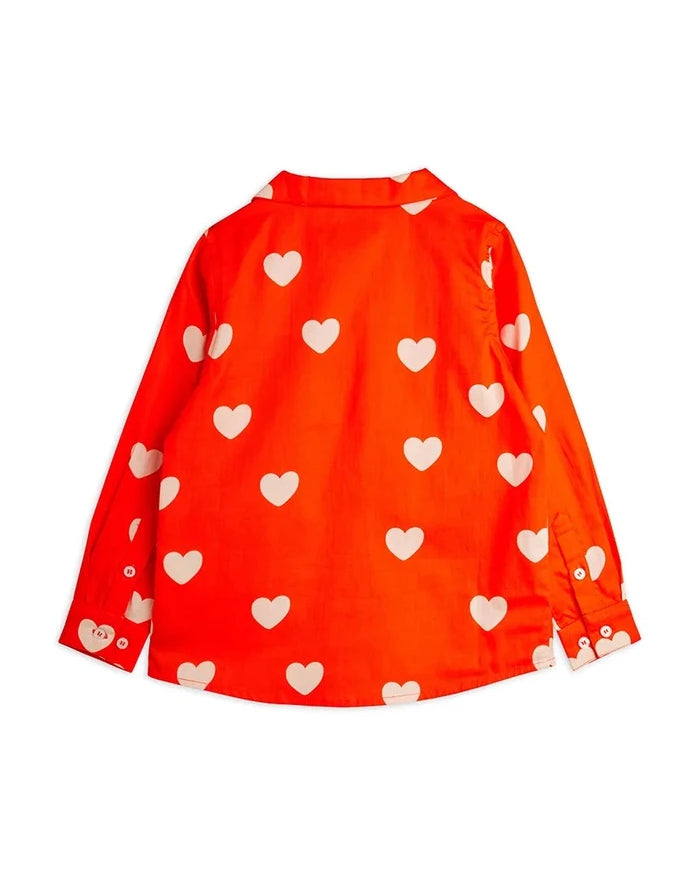 Mini Rodini Hearts Çocuk Pamuklu Gömlek