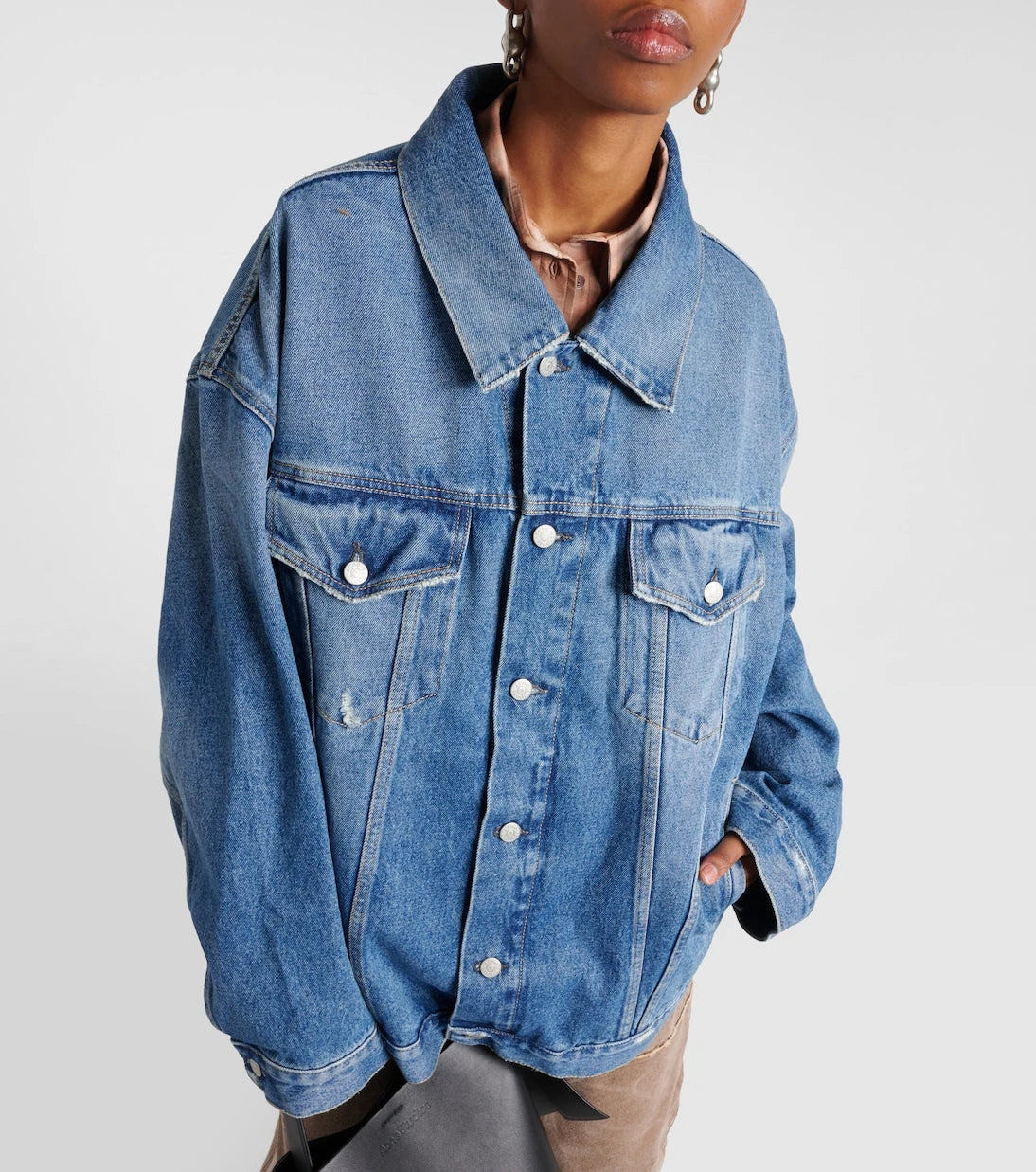 Acne Studios - سترة دنيم كبيرة الحجم