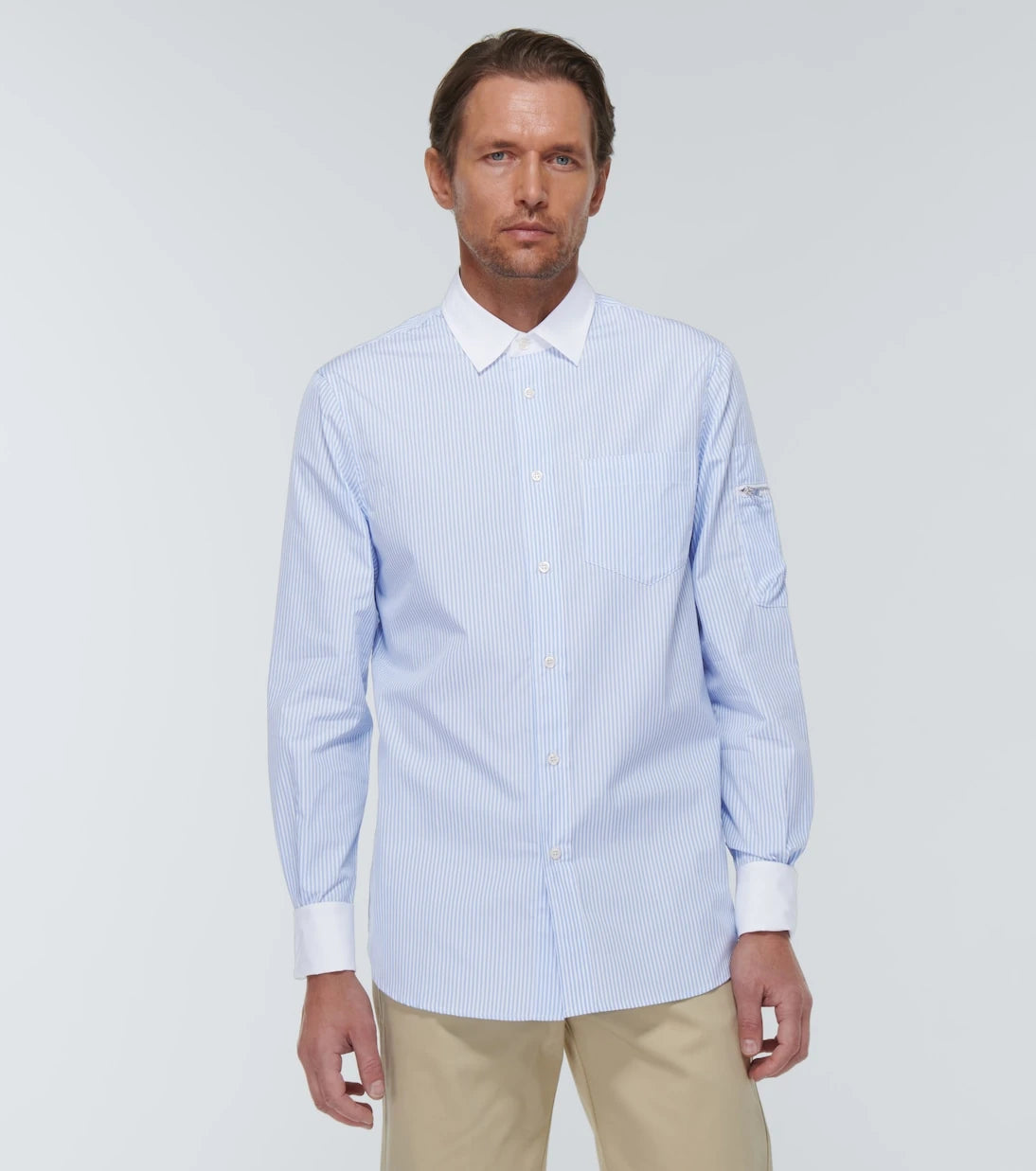 Winnie New York - Striped cotton poplin shirt