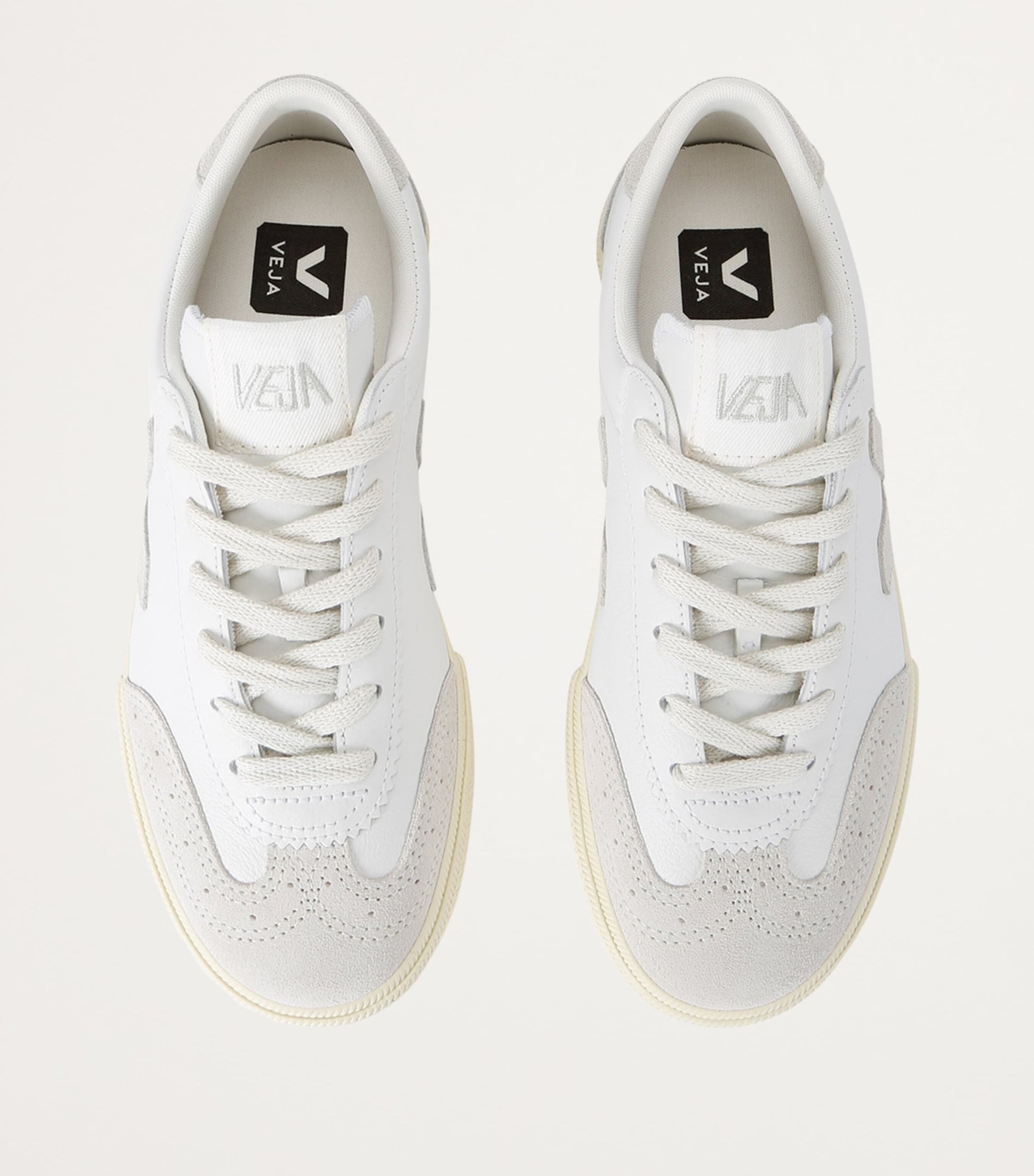 Veja White Leather Volley Sneakers
