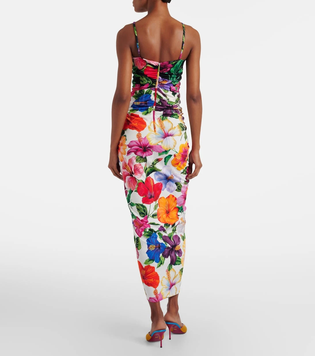 Dolce&Gabbana - Floral draped cutout midi dress
