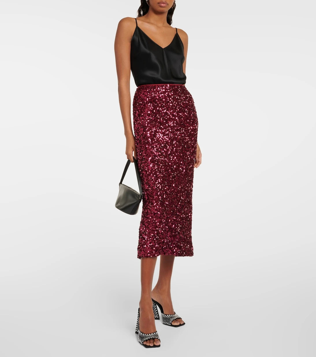 Rotate - Sequined midi skirt