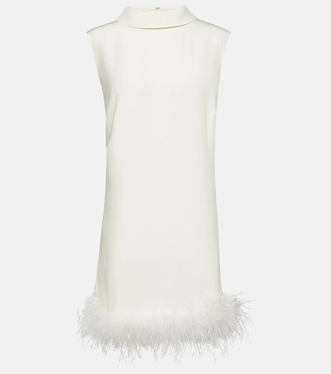 Rixo - Bridal Candice feather-trimmed silk minidress