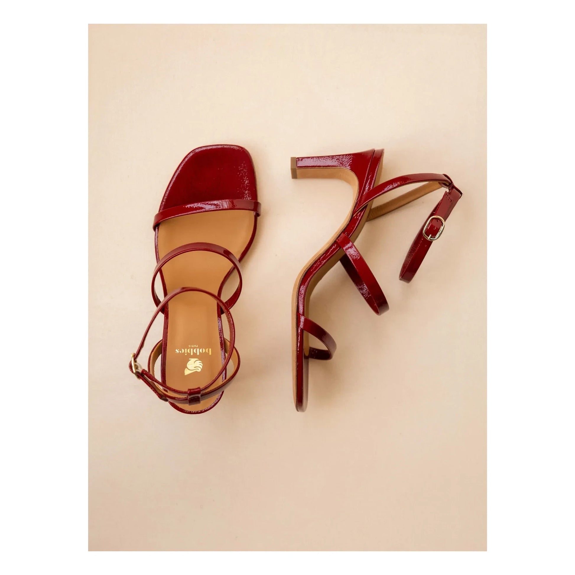 Bobbies - Casey Patent Leather Sandals | Cherry red
