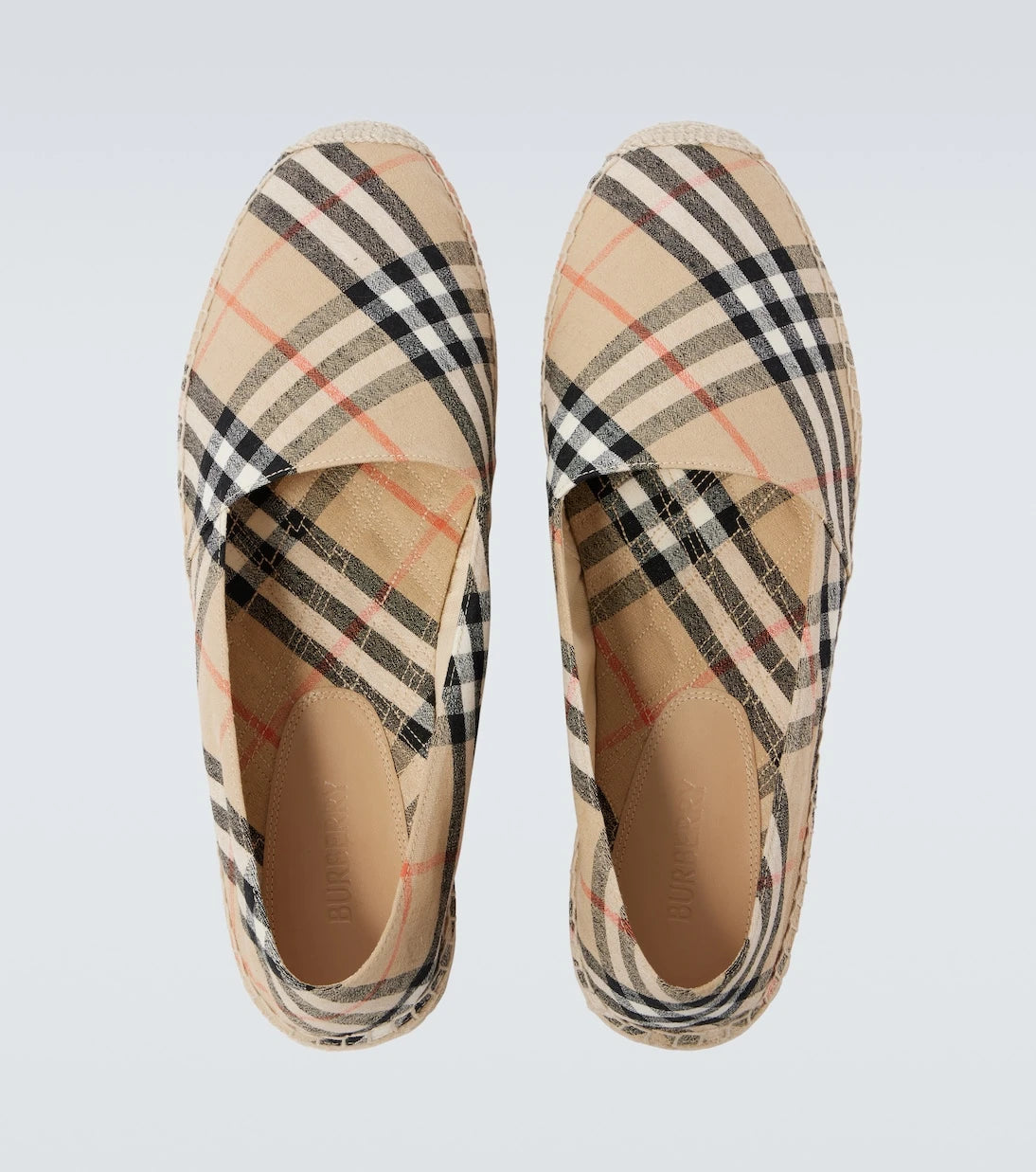 Burberry - حذاء إسبادريل بنقشة مربعات بربري