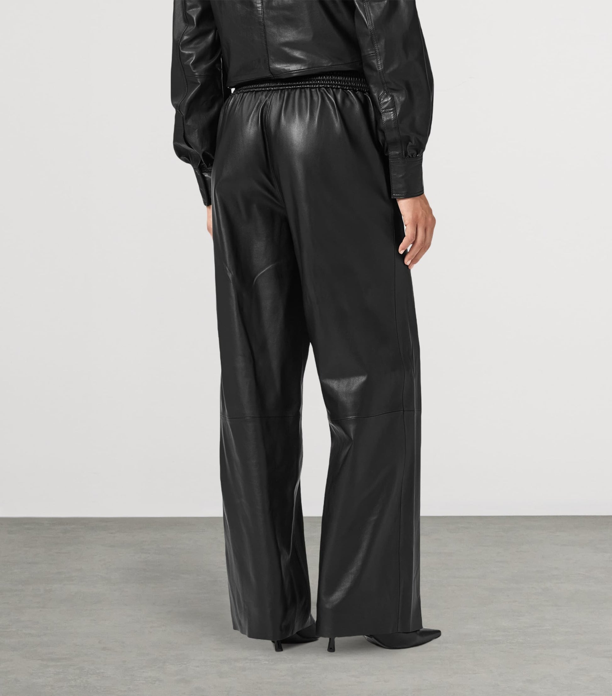 Black Leather Ash Lea Trousers