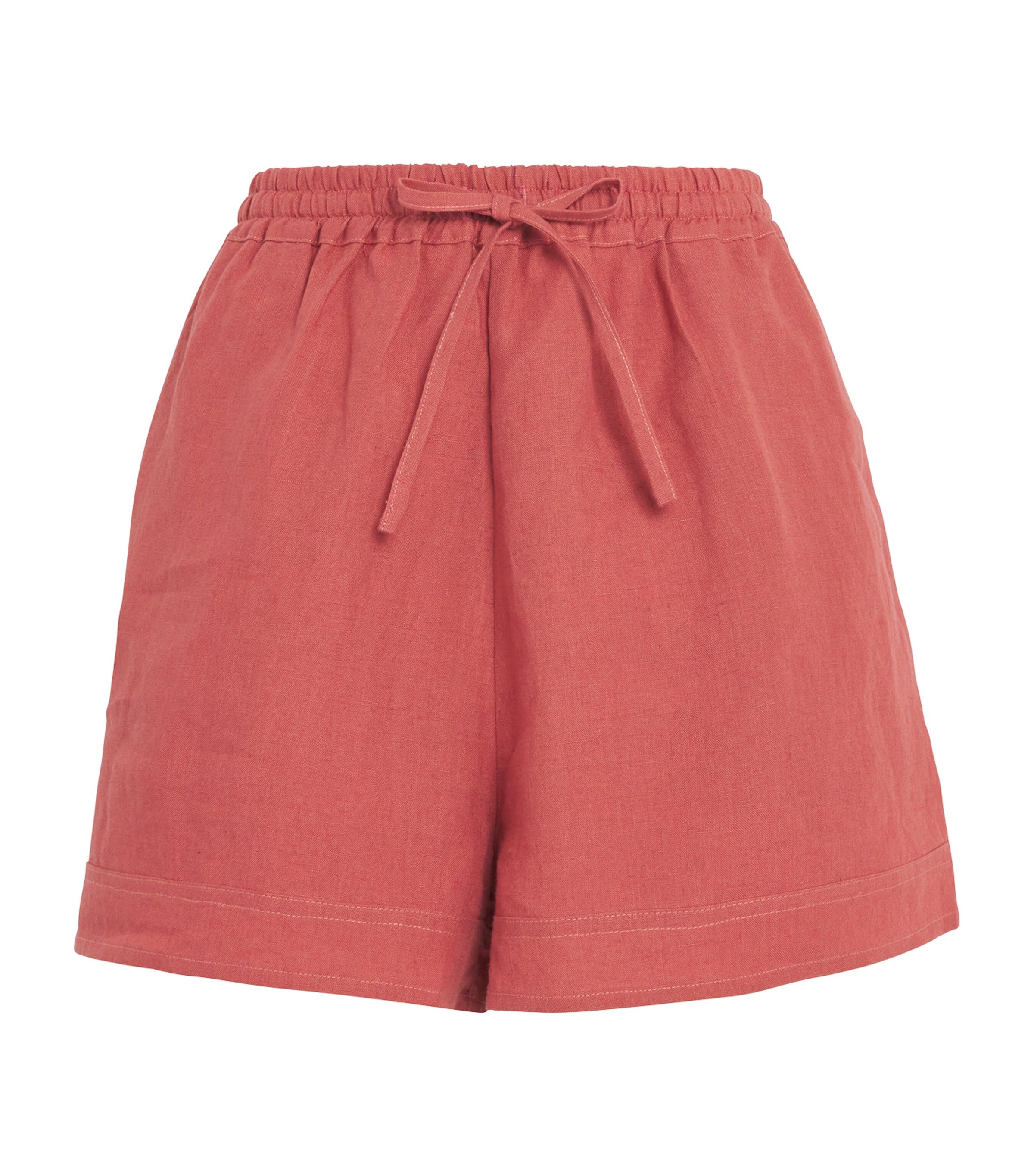 Le Kasha Pink Organic Linen Tabal Shorts