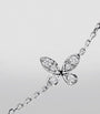 Small White Gold and Diamond Butterfly Bracelet