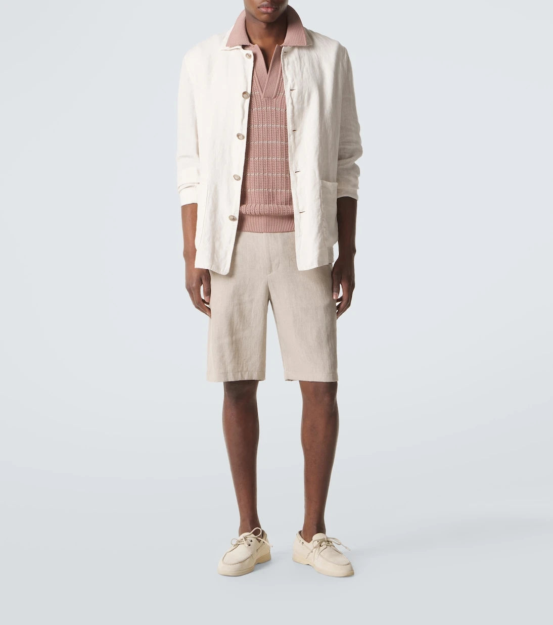 Canali - Linen Bermuda shorts