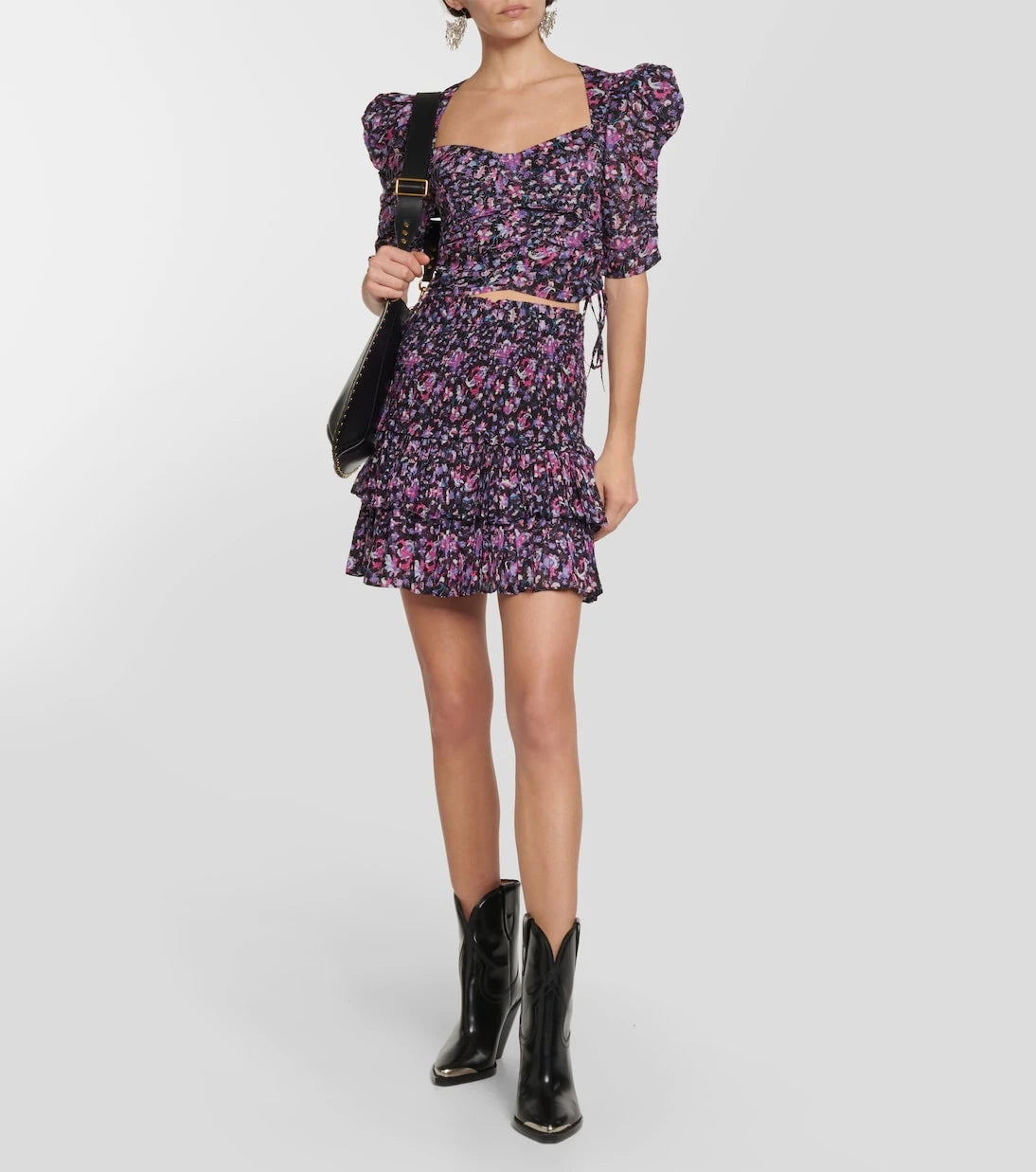 Marant Etoile - Galaor floral cotton crop top