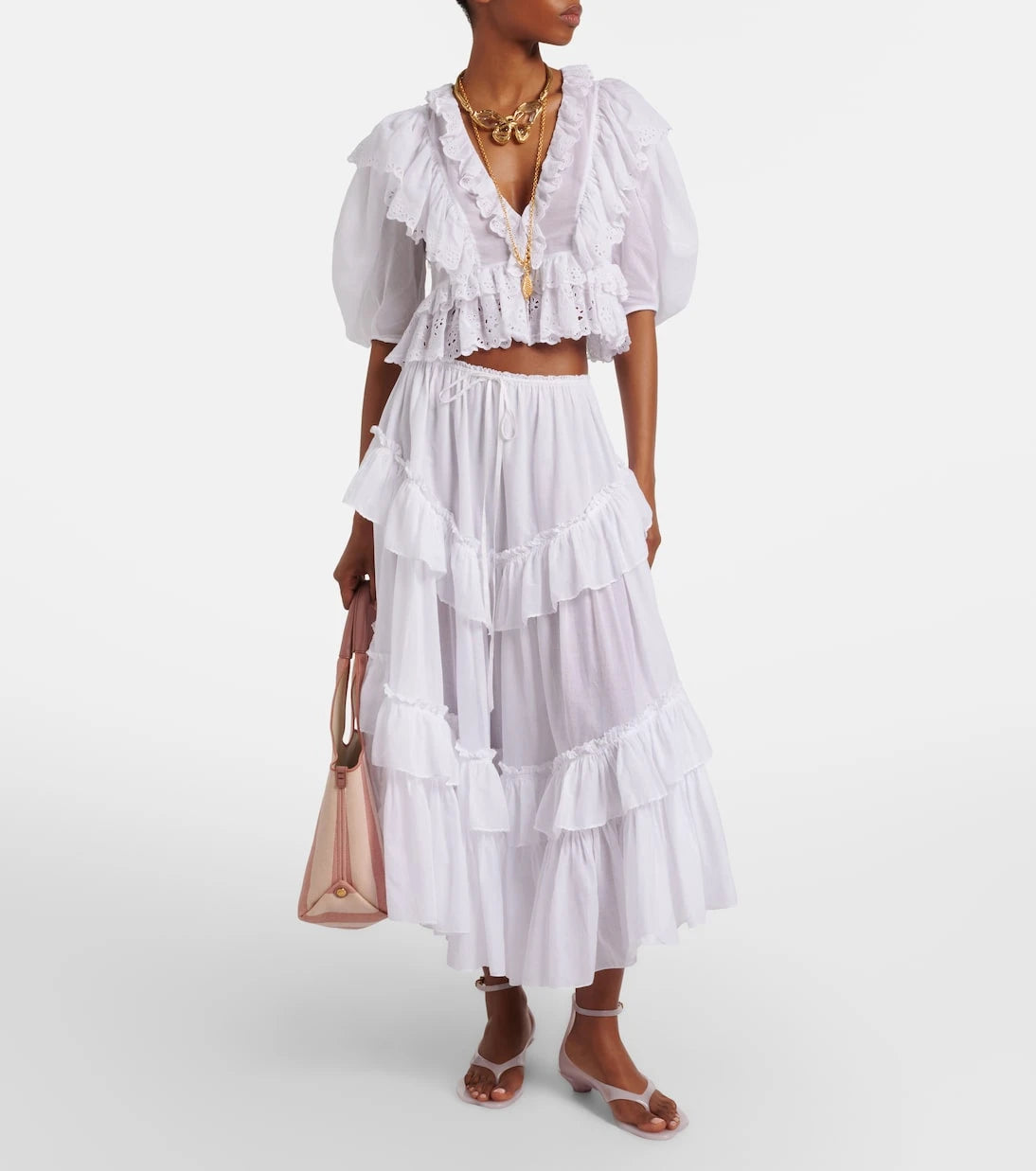 Chloé - Cotton midi skirt