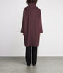 Burgundy Cashmere Stand-Collar Coat