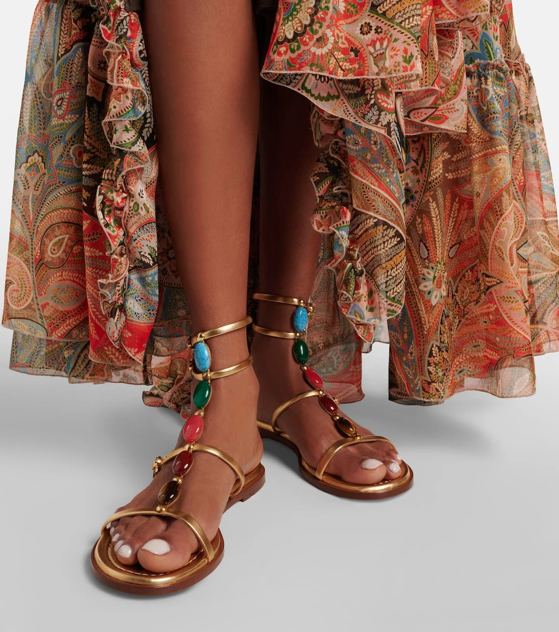 Gianvito Rossi - Shanti embellished leather sandals