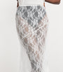 Nadine Mos White Lace Midi Slip Skirt