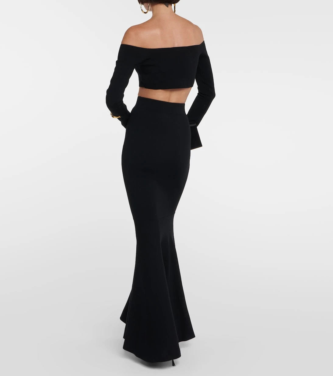 Nina Ricci - High-rise wool-blend maxi skirt
