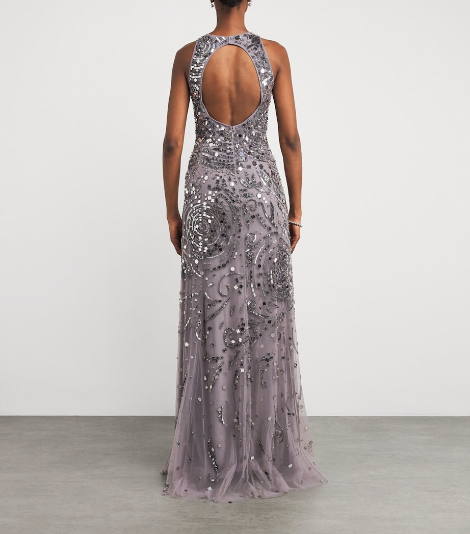 Zuhair Murad Silver Embellished Gown