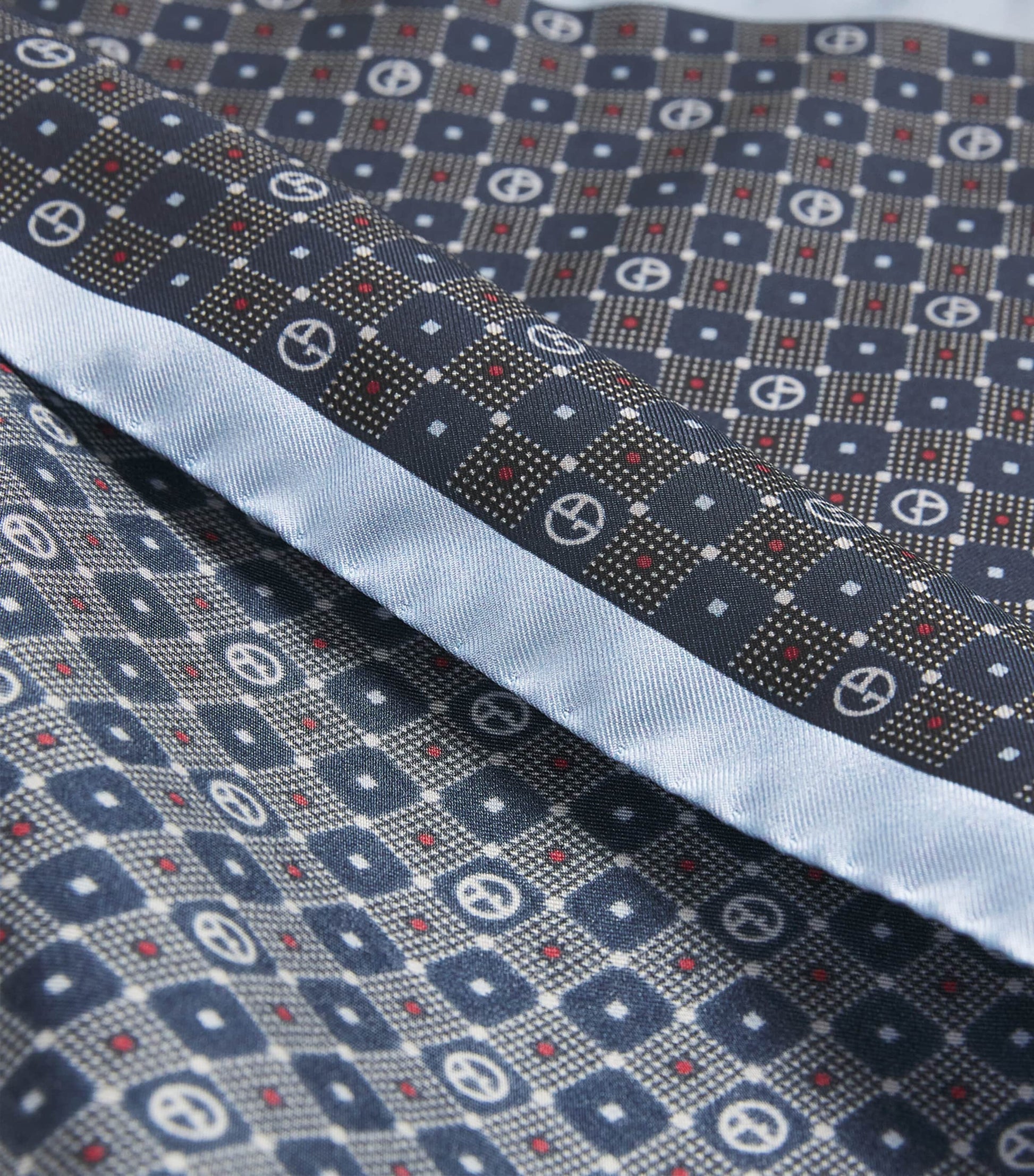 Giorgio Armani Silk Monogram Pocket Square