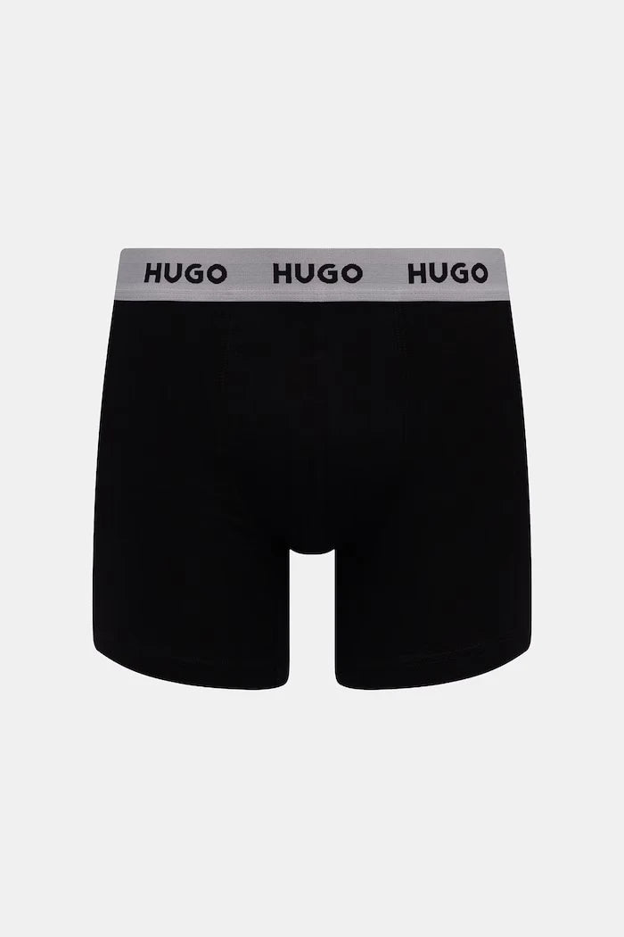HUGO erkek pamuklu elastan boxer BOXERBR TRIPLET DESIGN 3'lü