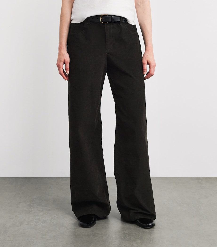 The Row Brown Eglitta Corduroy Straight Trousers