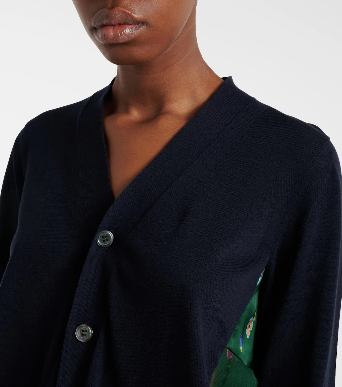 Sacai - Floral cotton cardigan
