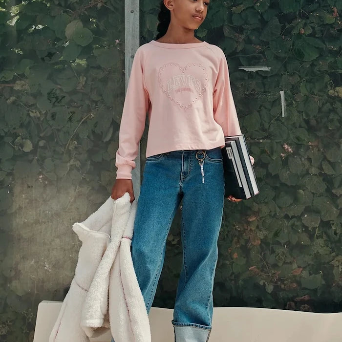 Levi's çocuk uzun kollu bluz HEART KNIT TOP
