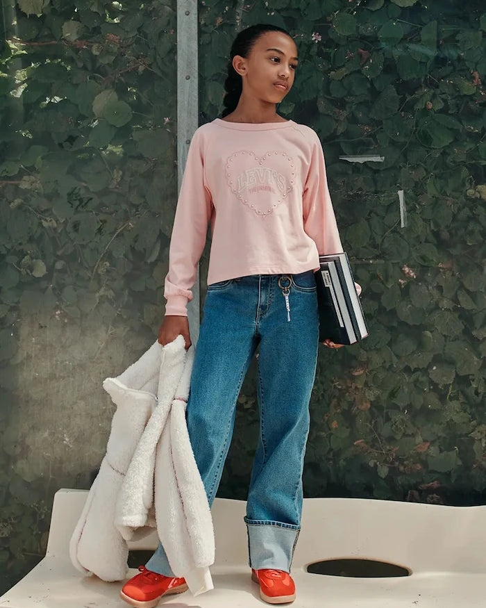 Levi's çocuk uzun kollu bluz HEART KNIT TOP