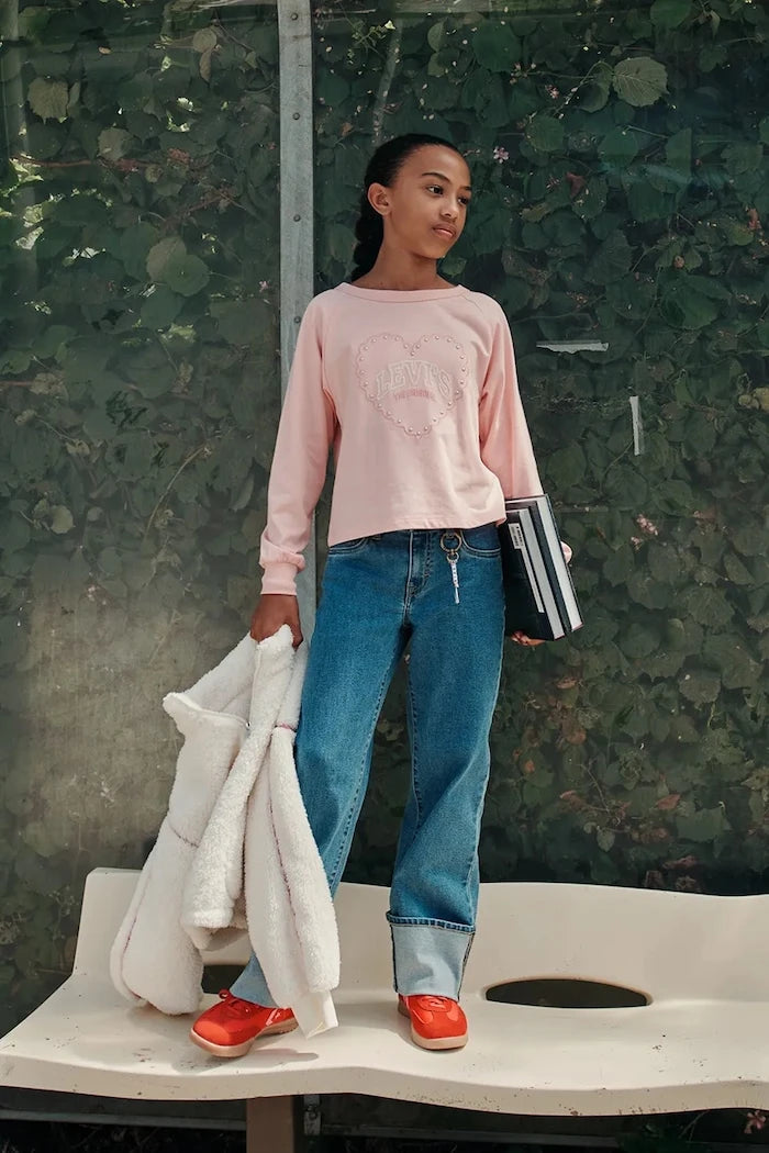 Levi's çocuk uzun kollu bluz HEART KNIT TOP