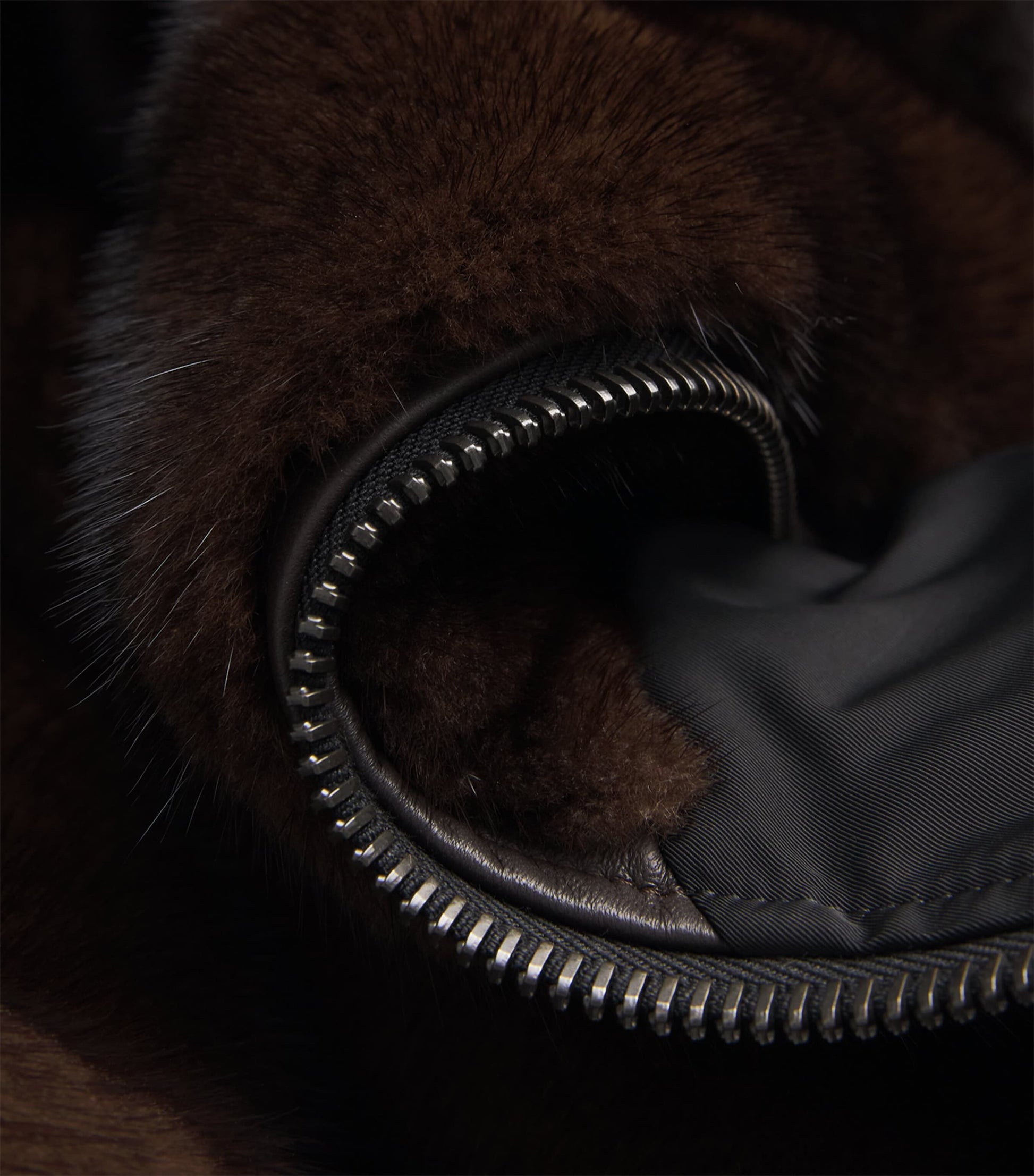 Yves Salomon Black Down-Mink Reversible Puffer Jacket (60cm)