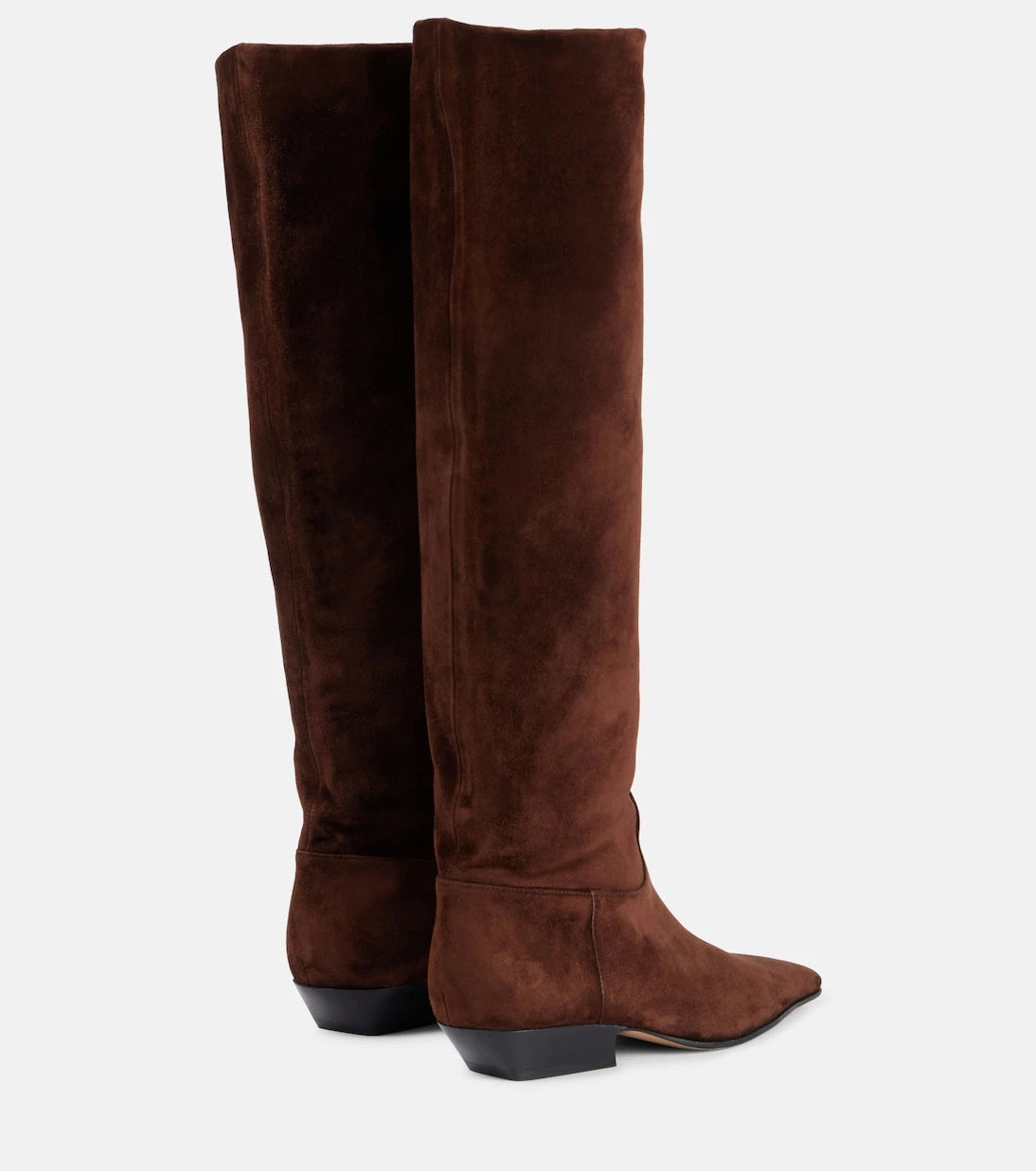 Khaite - Suede knee-high boots