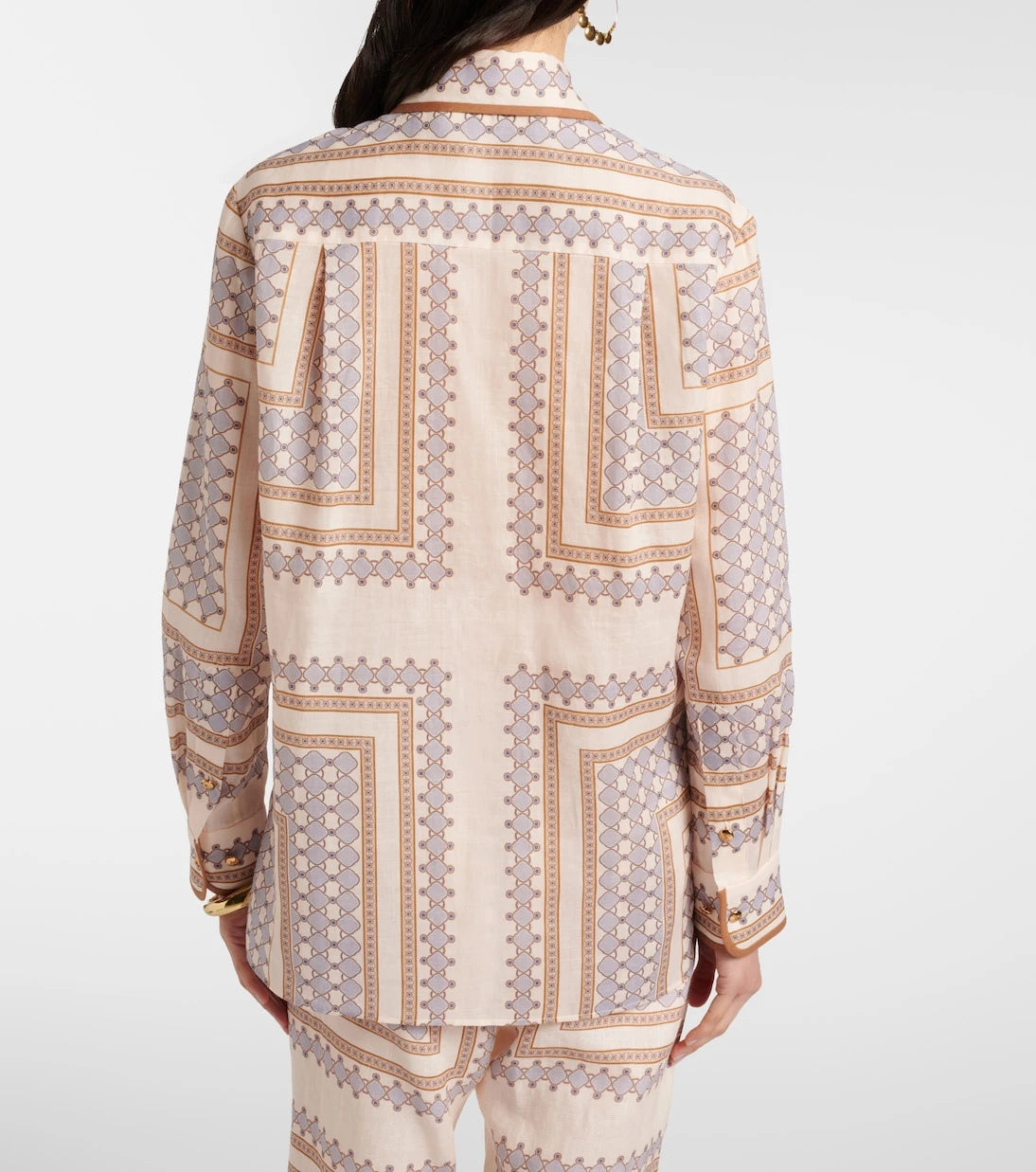 Zimmermann - Printed ramie shirt