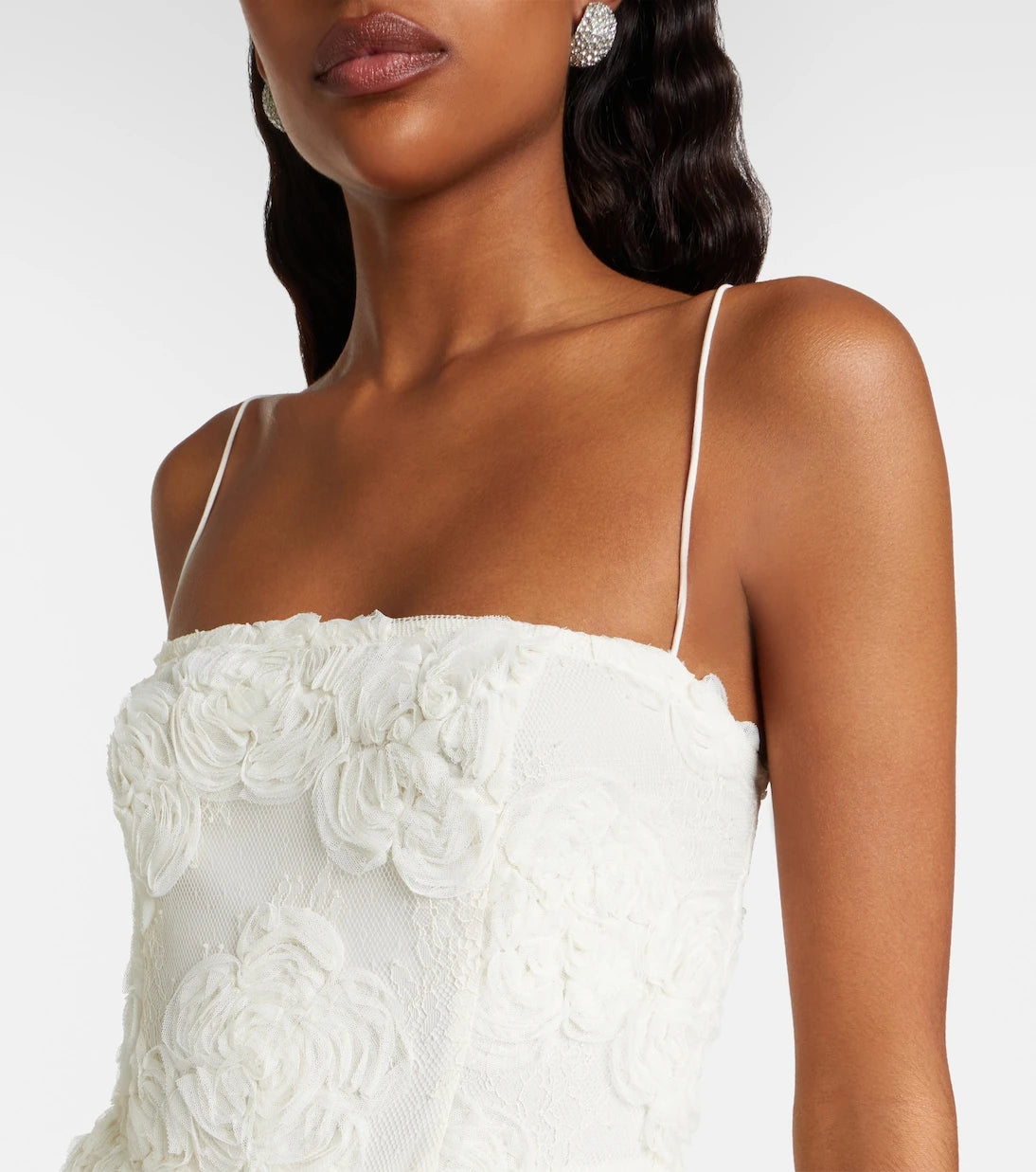 Rotate - Floral mesh midi dress